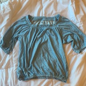 LOFT blue polka dot blouse
